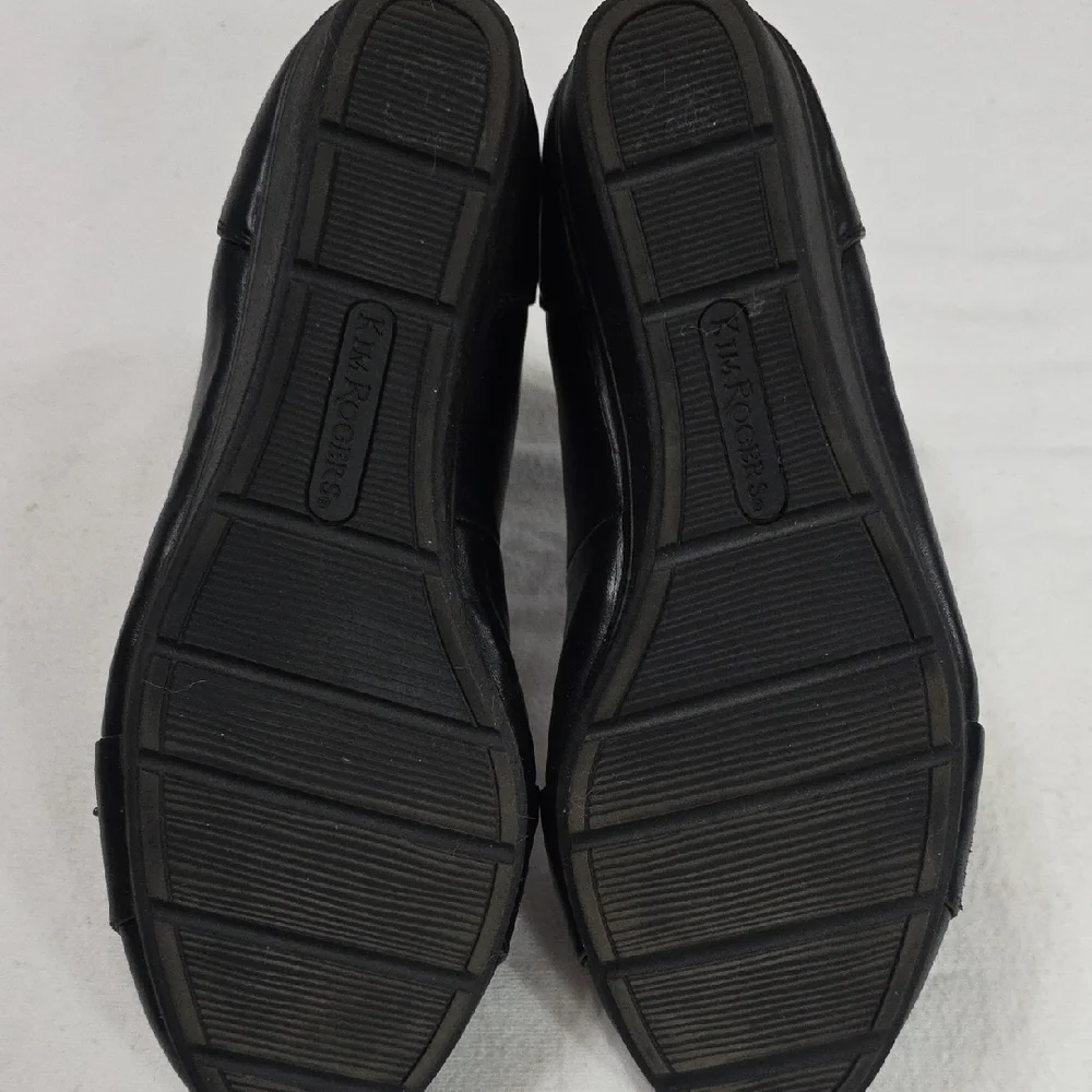 Kim Rogers Memory Foam Women's Wedge Slip-On‎ Shoes Black  Sz 10 GUC *READ*.